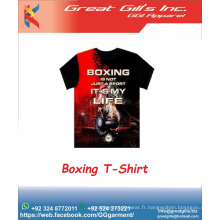 T-shirt de boxe / chemises décontractées / tee-shirts / t-shirt imprimé sur mesure pour la salle de sport